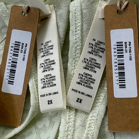 SKIMS Logo Mesh Thong Lot of 2 Bone 2X - Picture 8 of 11